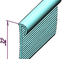 Плинтус MA 32  для завода на стену RAL 1015 фото 2 | FLOORDEALER